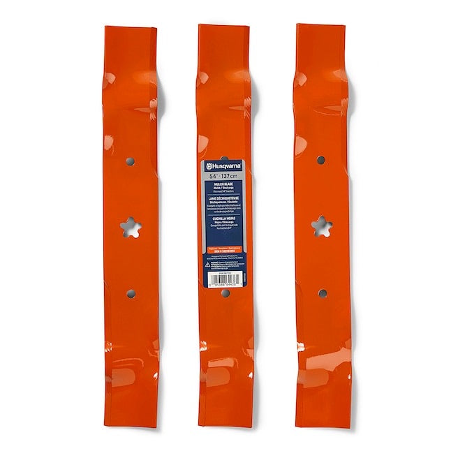 Husqvarna 54" Mulching Blades Set | 3-Pack High-Lift Replacement