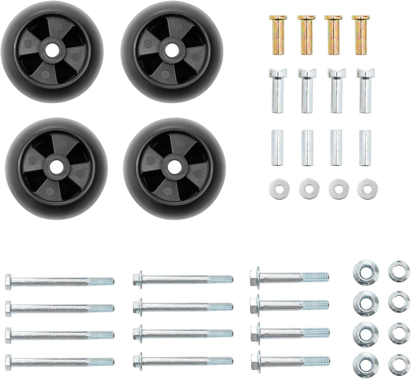 John Deere 48" Deck Wheel Kit | 4-Pack AM133602 | Fits Z525E Z535M