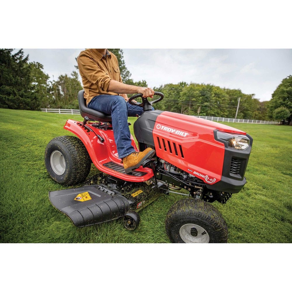 Troy-Bilt Bronco 42" Riding Lawn Mower | 547cc AutoDrive Step-Thru