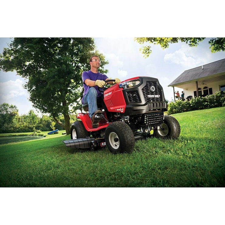 Troy-Bilt Bronco 42" Riding Lawn Mower | 547cc AutoDrive Step-Thru