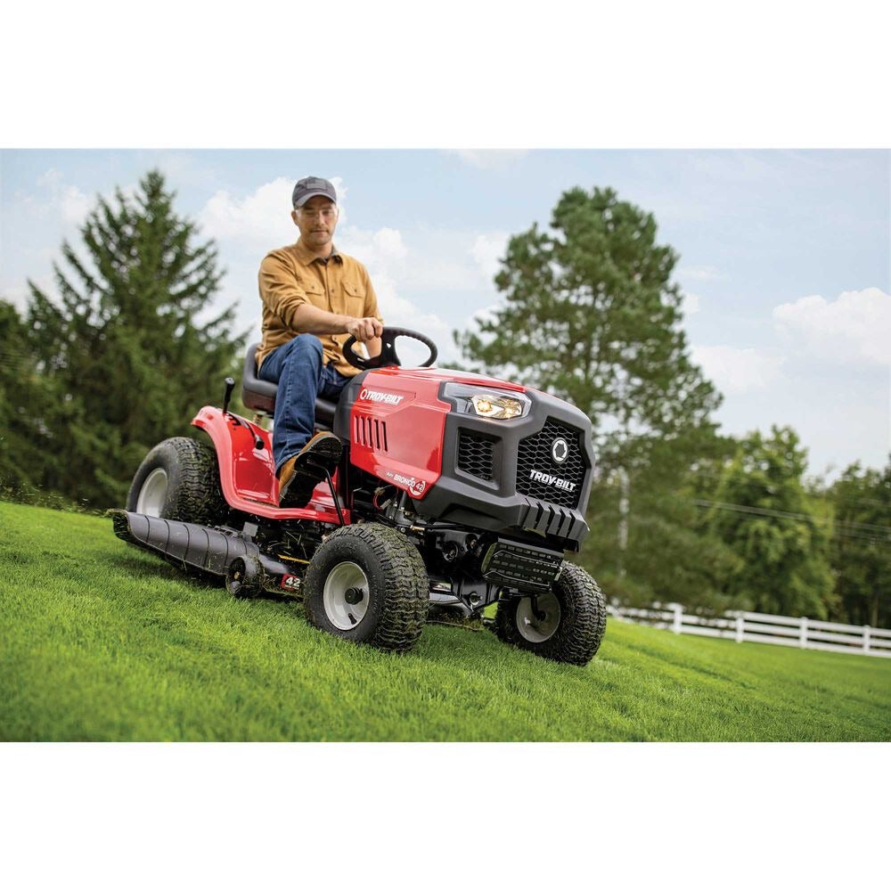 Troy-Bilt Bronco 42" Riding Lawn Mower | 547cc AutoDrive Step-Thru
