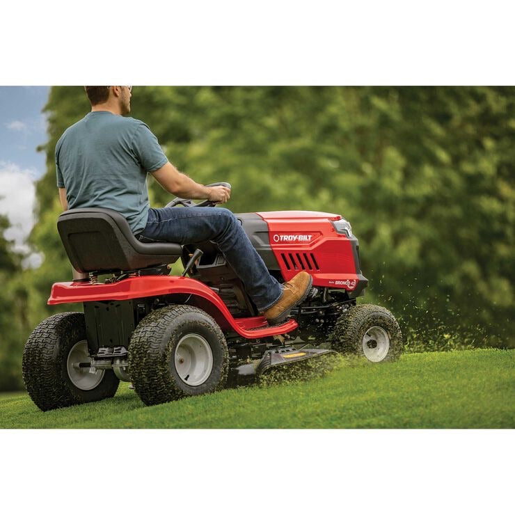 Troy-Bilt Bronco 42" Riding Lawn Mower | 547cc AutoDrive Step-Thru