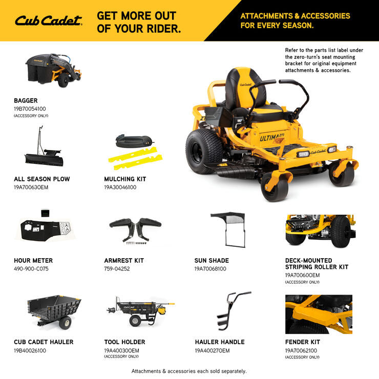 Cub Cadet Ultima ZT1 42" Zero-Turn Mower | 21.5HP Kawasaki
