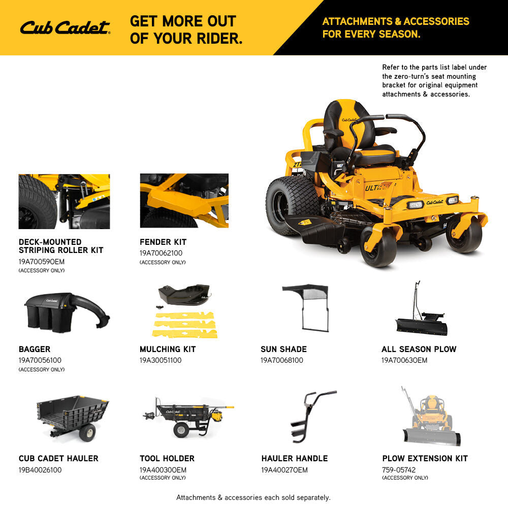 Cub Cadet ZT2 54" Zero-Turn Mower | 23HP Kawasaki V-Twin